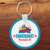 ユーモアのあるクルーズ船おもしろい巡航士旅行 キーホルダー (正面)