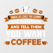 ユーモアのあるコーヒーショップの看板ステッカー ウィンドウサイン (シート)