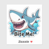 ユーモアのあるシャークにかまれた防水 シール (シート)
