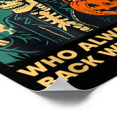 ユーモアのあるスケルトンパパ名言 レトロギフト 父の日 ポスター (角)