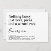 ユーモアのあるタイポグラフィー 何も特別なものはない 卒業パーティー 招待状 (正面)