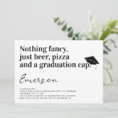 ユーモアのあるタイポグラフィー 何も特別なものはない 卒業パーティー 招待状 (スタンド正面)