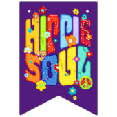 ユーモアのあるタイポグラフィ - HIPPIE SOUL 1 バンティングフラッグ (第1の旗)