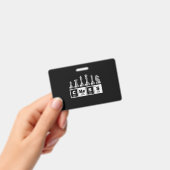 ユーモアのあるチェスプレーヤーオタク周期表化学 バッジ (手持ち)