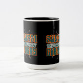 ユーモアのあるチャンピオンの言葉を皮肉るおもしろい ツートーンマグカップ (中央)