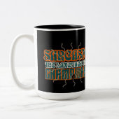 ユーモアのあるチャンピオンの言葉を皮肉るおもしろい ツートーンマグカップ (左)