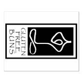 ユーモアのあるデザインスタンプ「グルテンフリーパン」 ラバースタンプ (インプリント)