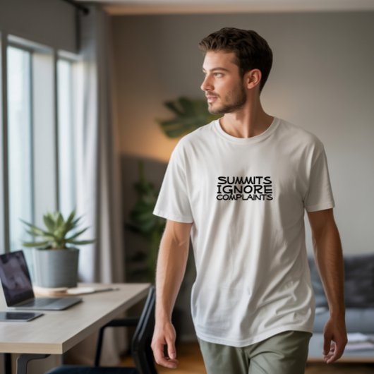 ユーモアのあるハイキングキャンプ ブラック Tシャツ