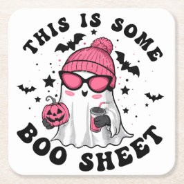 ユーモアのあるハロウィン「これは何かのブーシートだ」パーティー スクエアペーパーコースター