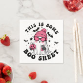 ユーモアのあるハロウィン「これは何かのブーシートだ」パーティー スタンダードカクテルナプキン (インサイチュ)