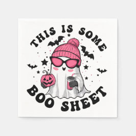 ユーモアのあるハロウィン「これは何かのブーシートだ」パーティー スタンダードカクテルナプキン