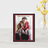 ユーモアのあるバレンタインデー考えグリーティングカード カード (黄色い花)