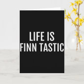 ユーモアのあるフィンランドの名言Tシャツ _ フィンは嘘つきだ カード (黄色い花)