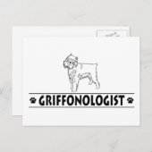 ユーモアのあるブリュッセル・グリフォン ポストカード (正面/裏面)