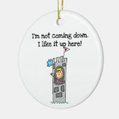 ユーモアのあるプリンセスイン塔 セラミックオーナメント (左)