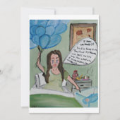 ユーモアのあるベビーの招待の表示 招待状 (正面)