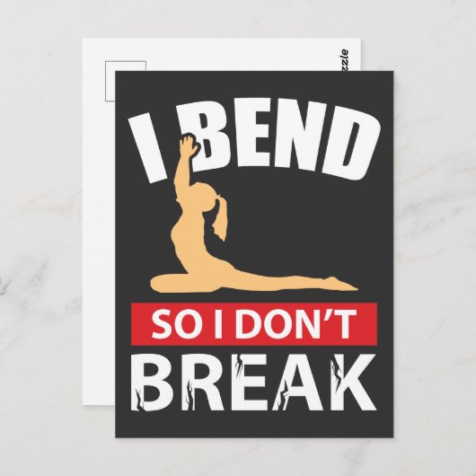ユーモアのあるヨガの名言 ポストカード (正面/裏面)