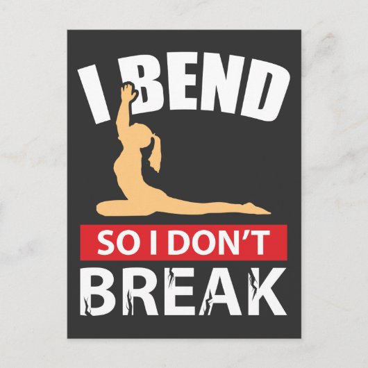 ユーモアのあるヨガの名言 ポストカード (正面)