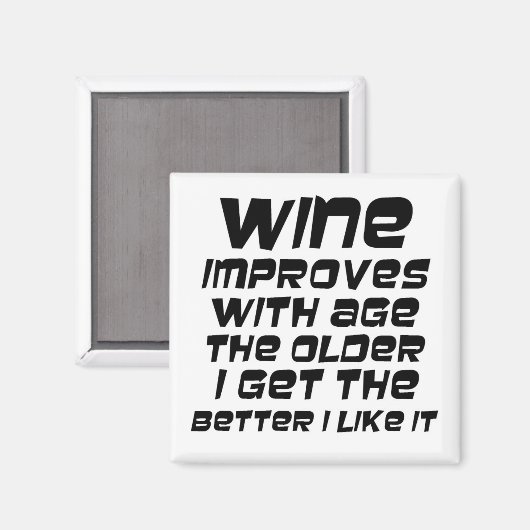 ユーモアのあるワイン引用文おもしろいノベルティギフト マグネット (正面/裏面)