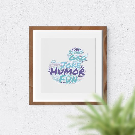 ユーモアのあるワードクラウド ポスター