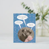 ユーモアのあるヴィンテージの婚約葉書 案内ポストカード (スタンド正面)