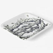 ユーモアのあるヴィンテージイラストレーション〔占星術の〕十二宮図シンボルや象徴 ペーパープレート (傾斜あり)