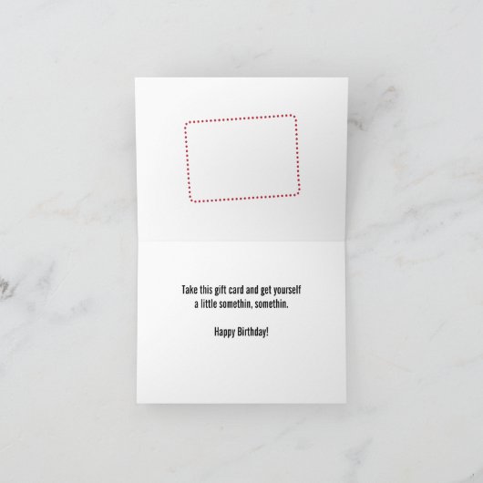 ユーモアのあるヴィンテージ1930の誕生日ギフトカードホルダー カード (内部)