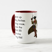 ユーモアのある与え上射撃、 発砲 マグカップ (正面左)