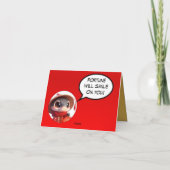 ユーモアのある中国の可愛いスネークイヤー写真を追加C シーズンカード (裏面)