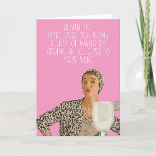 ユーモアのある健康に関するヒントカード。 カード (正面)