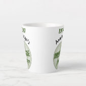 ユーモアのある名前をカスタムするが最初のソ素晴らしース カフェラテマグ (正面)