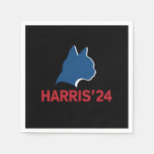 ユーモアのある子供がいない猫好きの女性のための名言 2024 スタンダードカクテルナプキン (正面)