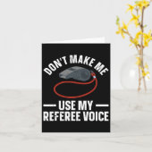 ユーモアのある審判のスポーツアート メンズ レディース スポーツ レフリー 公式 カード (黄色い花)