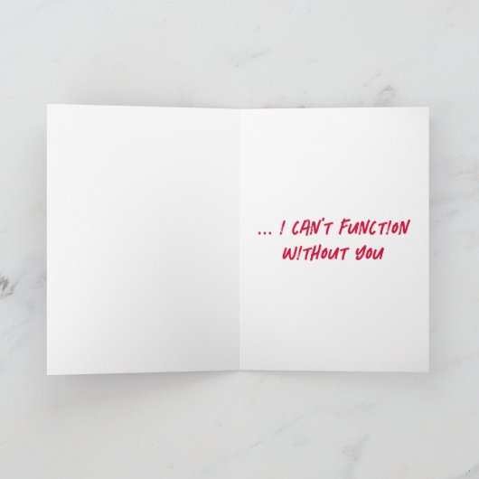 ユーモアのある引用文かわいいデートすることおもしろいバレンタインデー カード (内部)