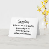 ユーモアのある引退メッセージ カード (黄色い花)