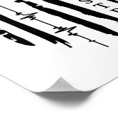 ユーモアのある愛国的なER登録看護師ギフト アメリカ国旗4 ポスター (角)