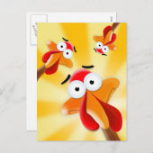 ユーモアのある感謝祭ハッピーターキーデー シーズンポストカード (正面/裏面)