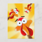 ユーモアのある感謝祭ハッピーターキーデー シーズンポストカード (正面)