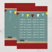 ユーモアのある教師への感謝カード サンキューカード (正面/裏面)