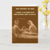 ユーモアのある母誕生日 カード (黄色い花)