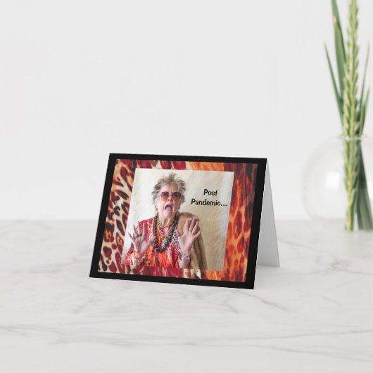 ユーモアのある流行後の習慣 カード (正面)