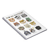 ユーモアのある猫の感情チャート あなたの気分は？ ノートブック (右側)