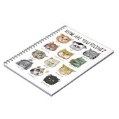 ユーモアのある猫の感情チャート あなたの気分は？ ノートブック (左側)