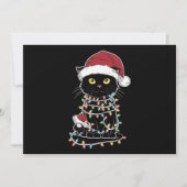 ユーモアのある猫愛好家のクリスマスライト シーズンカード (正面)