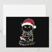 ユーモアのある猫愛好家のクリスマスライト シーズンカード (正面/裏面)