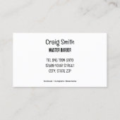 💇ユーモアのある理容師 名刺 (裏面)