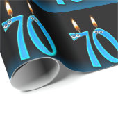 ユーモアのある目玉つき70歳の誕生日ろうそく ラッピングペーパー (ロールコーナー)