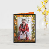 ユーモアのある秋 カード (黄色い花)