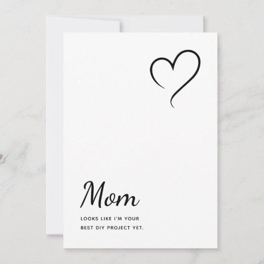 ユーモアのある笑わされるおもしろい母のデイカード 招待状 (正面)