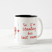 ユーモアのある結婚ビベスデザイン ツートーンマグカップ (正面右)